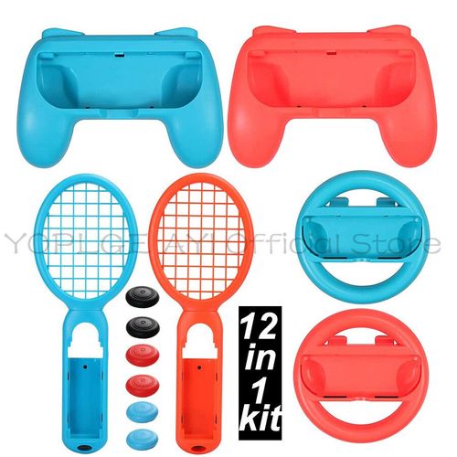 Étui De Tran Pour Raquette De Tennis Nintendo Switch,Accessoires De Jeu,2 Poignées,6 Housses,Volant 2 - Type 12 In 1 Package