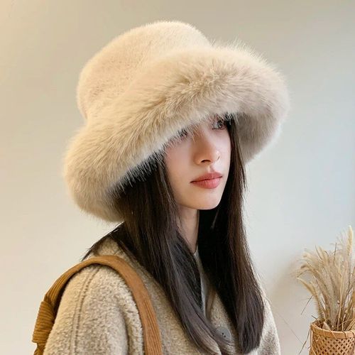 Chapeau En Peluche Vintage Pour Enfants,Grande Taille,Épais,Fausse Fourrure,Chaud,Polyvalent,Japonais,Protection Des Oreilles,Bassin,Hiver,E27
