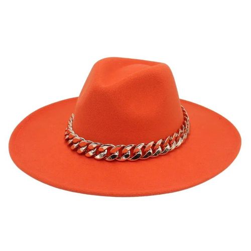 Chapeau Fedora À Large Bord En Feutre Pour Femme,Accessoire De Luxe,Élégant,Britannique,En Métal,Pour Ix,Jojazz,9.5cm