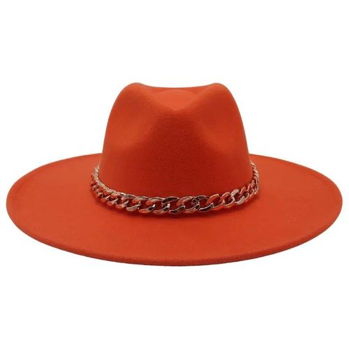 Chapeau Fedora À Large Bord En Feutre Pour Femme,Accessoire De Luxe,Élégant,Britannique,En Métal,Pour Ix,Jojazz,9.5cm