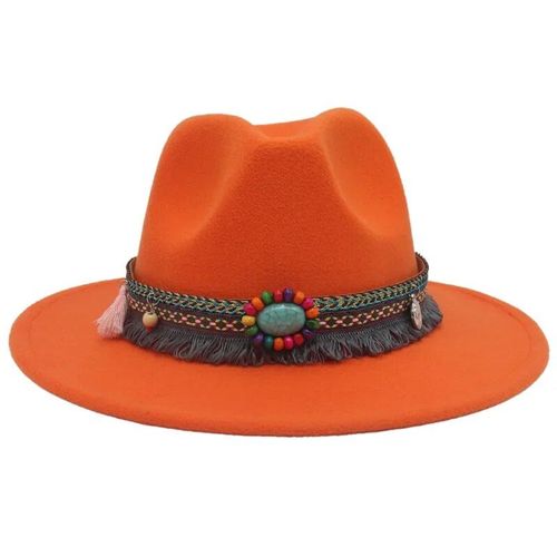 Chapeau De Fedora À Large Bord De Danse De Style Ethnique 52-62cm Chapeau En Feutre Pour Hommes D¿Imitation Laine Décontractée Automne Voyage En Plein Air Style Bohème Chapeau Décoratif Émeraude