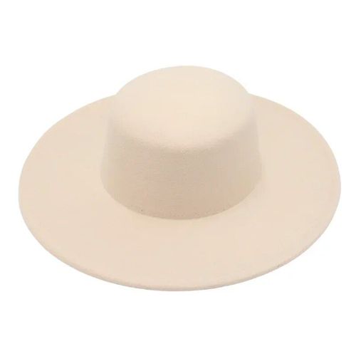 10cm Grand Large Bord Français Dames Fedora Église Banquet Couleur Unie Classique Laine Jazz Chapeau Plat Chapeau En Feutrine Chapeau En Plein Air Élégant Automne Et Hiver Dames Homme Robe Chapeau