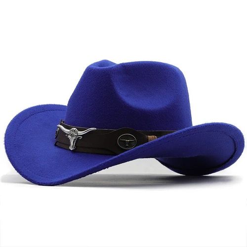 Chapeau De Cowboy Western En Laine Noire Pour Homme Et Femme,Gentleman,Jazz,Sombrero,Zones,Casquette Papa,Taille 56-58cm