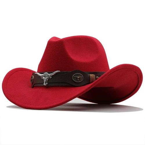 Chapeau De Cowboy Western En Laine Noire Pour Homme Et Femme,Gentleman,Jazz,Sombrero,Zones,Casquette Papa,Taille 56-58cm