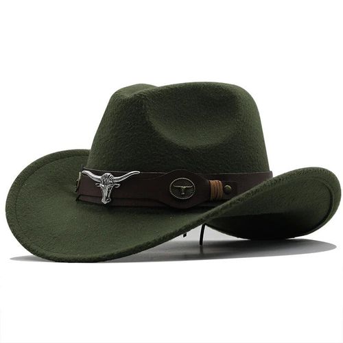 Chapeau De Cowboy Western En Laine Noire Pour Homme Et Femme,Gentleman,Jazz,Sombrero,Zones,Casquette Papa,Taille 56-58cm