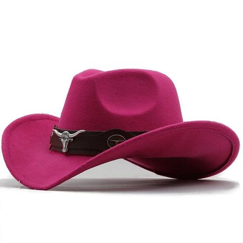 Chapeau De Cowboy Western En Laine Noire Pour Homme Et Femme,Gentleman,Jazz,Sombrero,Zones,Casquette Papa,Taille 56-58cm