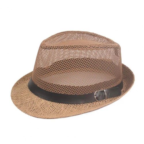 Et Chapeau Pare-Soleil En Maille À Large Bord Pour Hommes,Fedora,Pur Document,Profil Bas,Extérieur,Printemps,Été
