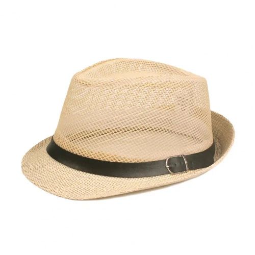 Et Chapeau Pare-Soleil En Maille À Large Bord Pour Hommes,Fedora,Pur Document,Profil Bas,Extérieur,Printemps,Été