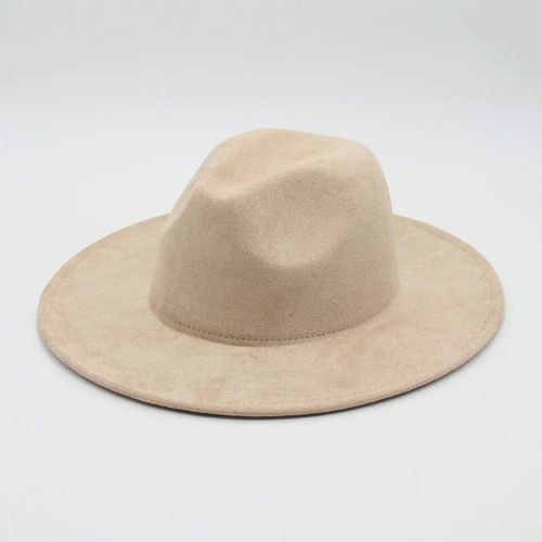Casual En Plein Air Daim Tissu Tissu Gentleman Fedora Hiver Automne Large Bord Dame Hommes Robe Chapeaux Classique Église Dames Jazz Bord Plat Feutre Chapeaux Chapeaux Américains