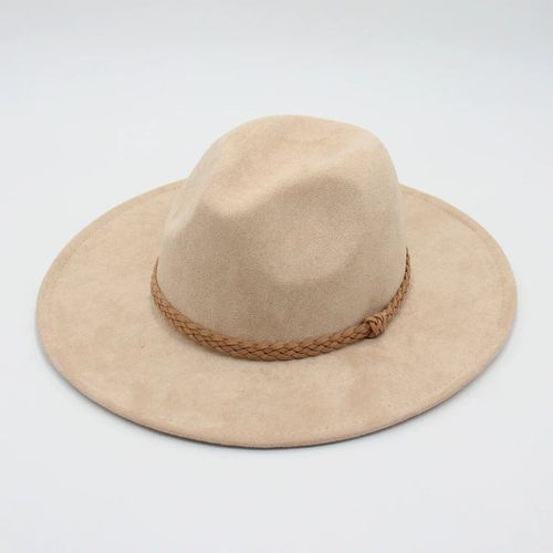 Casual En Plein Air Daim Tissu Tissu Gentleman Fedora Hiver Automne Large Bord Dame Hommes Robe Chapeaux Classique Église Dames Jazz Bord Plat Feutre Chapeaux Chapeaux Américains