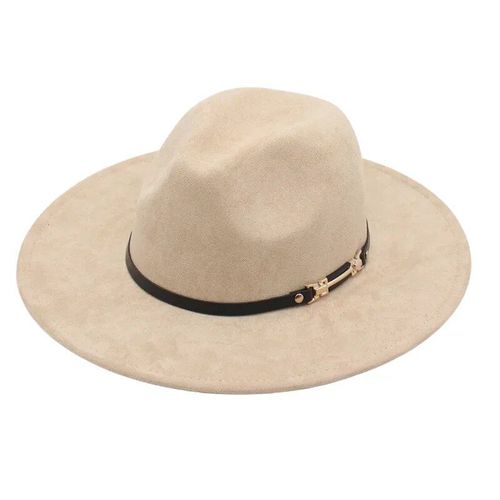Casual Suède Tissu Tissu Gentleman Fedora Hiver Automne Large Bord Dame Hommes Robe Chapeaux Classique Église Culte Dames Jazz Bord Plat Feutre Chapeaux Américain Français Chapeaux