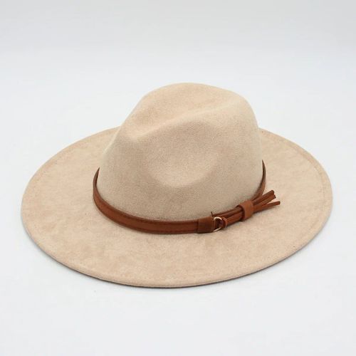 Casual Suède Tissu Tissu Gentleman Fedora Hiver Automne Large Bord Dame Hommes Robe Chapeaux Classique Église Culte Dames Jazz Bord Plat Feutre Chapeaux Américain Français Chapeaux