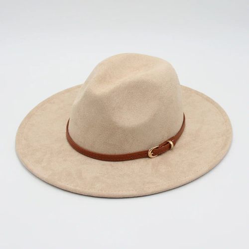 Casual Suède Tissu Tissu Gentleman Fedora Hiver Automne Large Bord Dame Hommes Robe Chapeaux Classique Église Culte Dames Jazz Bord Plat Feutre Chapeaux Américain Français Chapeaux