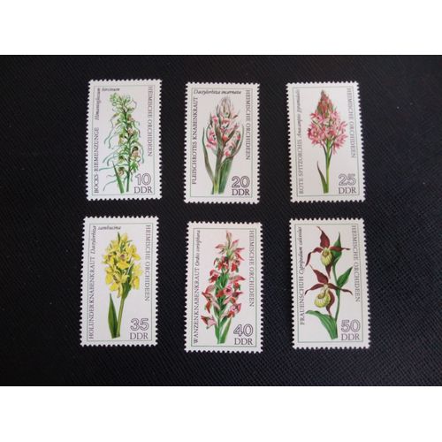 Timbre Allemagne / Rda Yt 1811 A 1816 Séries: Accueil Orchidées 1976 ( 100306 )