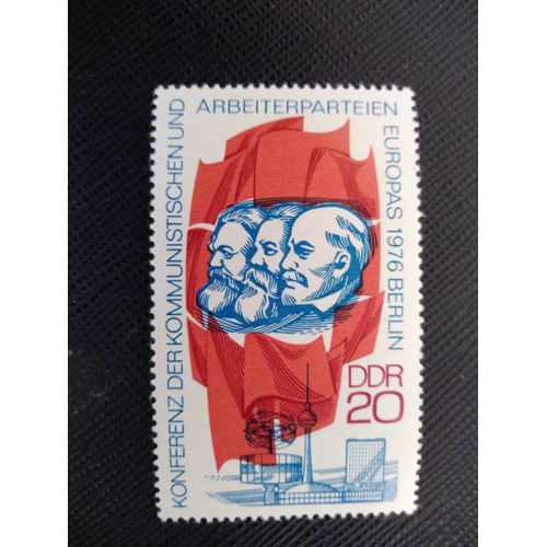 Timbre Allemagne / Rda Yt 1822 Marx, Engel, Lénine 1976 ( 100306 )
