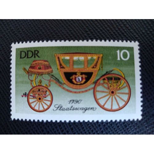 Timbre Allemagne / Rda Yt 1823 Voitures D'état - Coronation Coach 1976 ( 100306 )
