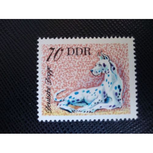 Timbre Allemagne / Rda Yt 1836 Dogue Allemand (Canis Lupus Familiaris) 1976 ( 100306 )