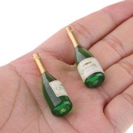 4x Miniature Bouteilles Champagne Boissons Bouteilles Modèle à l'échelle 