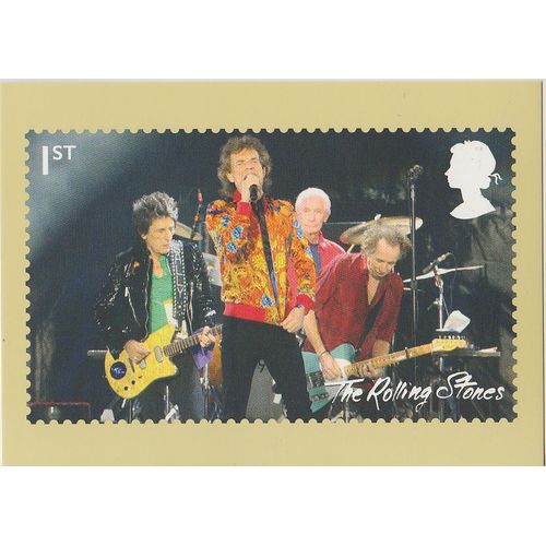 Rolling Stones East Rutherford Nw Jersey 2019 Royal Mail Maximum Stamp Postcard