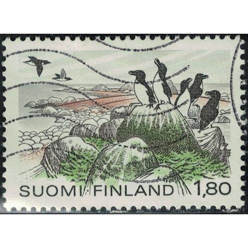 Finlande 1983 Oblitéré Used Oiseau Alca Torda Petit Pingouin Su