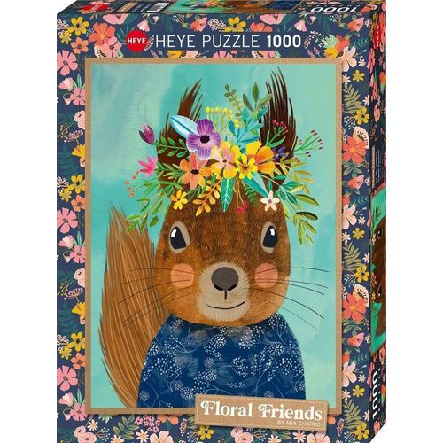 Floral Friends - Sweet Squirrel - Puzzle 1000 Pièces