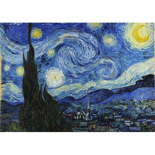 Vincent Van Gogh - La Nuit Étoilée, 1889 - Puzzle 2000 Pièces