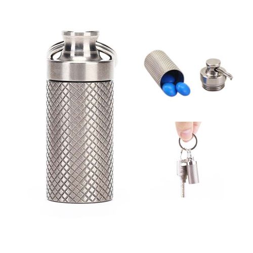 Boîte étanche extérieure en alliage de titane boîte étanche médecine joint Capsule bouteille porte-clés Multi outils
