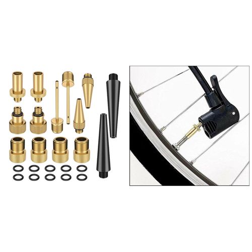 Adaptateur De Pompe De Vélo En Cuivre, Valve Schrader Presta, Valve De Pneu En Bois