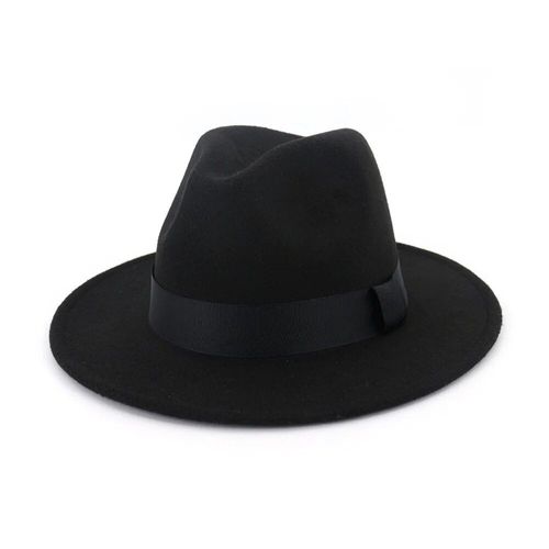 Qbhat-Chapeau Fedora Jazz En Feutre De Laine Pour Hommes Et Femmes,Chapeau De Mariage Trilby,Bord Large,Vert Citron,Couleur Unie