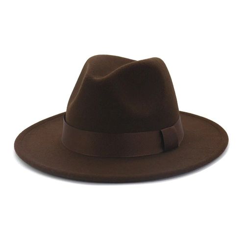 Qbhat-Chapeau Fedora Jazz En Feutre De Laine Pour Hommes Et Femmes,Chapeau De Mariage Trilby,Bord Large,Vert Citron,Couleur Unie