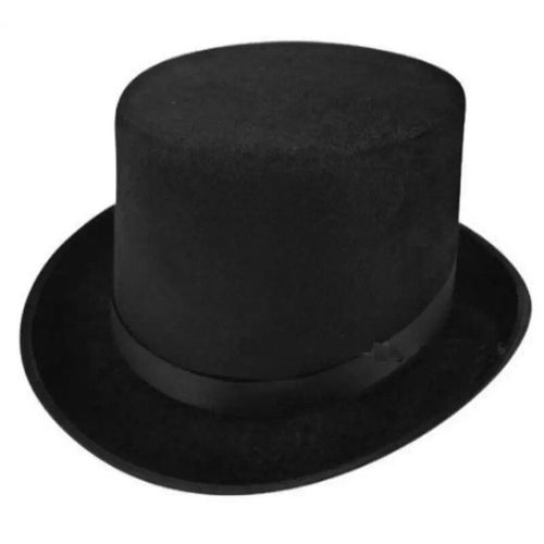 Chapeau Haut De Forme Noir Pour Costume De Magicien,Casquettes Pour Spectacle,Pièces De Théâtre,Comédies Musicales,Chapeaux Plats Bretons,Adultes Et Enfants,Nouvelle Mode