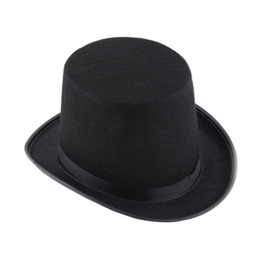 Chapeau Haut De Forme Noir Pour Costume De Magicien,Casquettes Pour Spectacle,Pièces De Théâtre,Comédies Musicales,Chapeaux Plats Bretons,Adultes Et Enfants,Nouvelle Mode