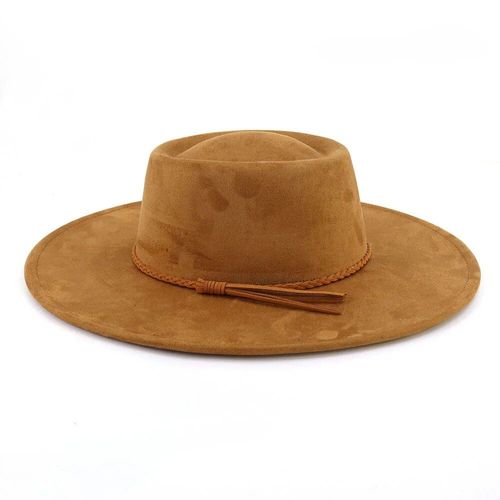 Chapeaux Fedora En Daim Concave À Large Bord Pour Hommes Et Femmes,Chapeaux Classiques En Feutre Pour La Fête,Chapeaux D'église,Robe De Mariée,Canotier,Casquette De Jazz,Haut De 10cm