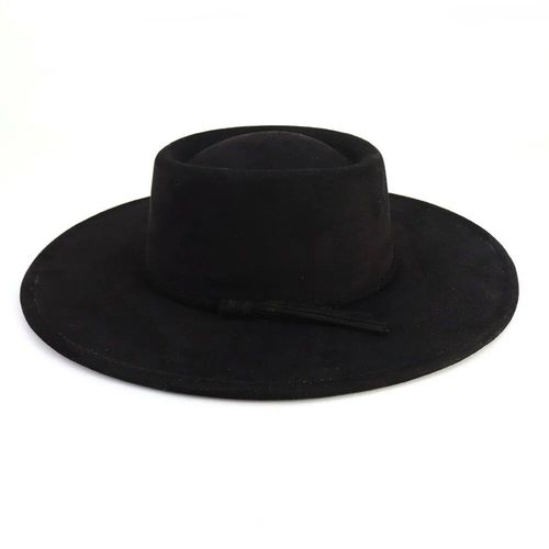 Chapeaux Fedora En Daim Concave À Large Bord Pour Hommes Et Femmes,Chapeaux Classiques En Feutre Pour La Fête,Chapeaux D'église,Robe De Mariée,Canotier,Casquette De Jazz,Haut De 10cm