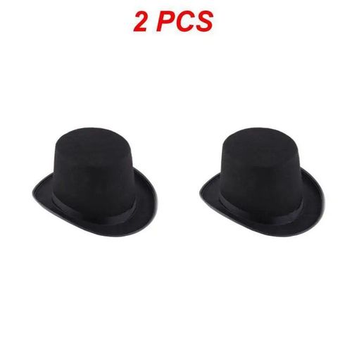Chapeau Haut De Forme Noir Pour Costume De Magicien,Casquettes Pour Spectacle,Pièces De Théâtre,Comédies Musicales,Chapeaux Plats Bretons,Adultes Et Enfants,Nouvelle Mode