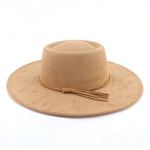 Chapeaux Fedora En Daim Concave À Large Bord Pour Hommes Et Femmes,Chapeaux Classiques En Feutre Pour La Fête,Chapeaux D'église,Robe De Mariée,Canotier,Casquette De Jazz,Haut De 10cm