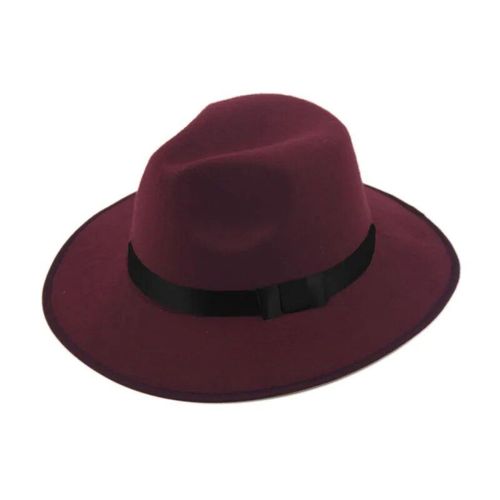 Chapeau À Large Bord Pour Hommes Et Femmes,Style Jazz,Fedora,Panama,Casquette De Gangster (Taille Unique: 57cm)