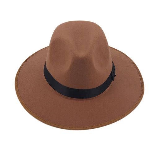 Chapeau À Large Bord Pour Hommes Et Femmes,Style Jazz,Fedora,Panama,Casquette De Gangster (Taille Unique: 57cm)