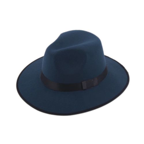 Chapeau À Large Bord Pour Hommes Et Femmes,Style Jazz,Fedora,Panama,Casquette De Gangster (Taille Unique: 57cm)
