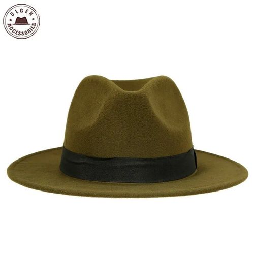 Chapeau Fedora Vintage En Cachemire À Large Bord Pour Femme,Casquette En Feutre,Melon,Jazz,Plage,Église,Hiver