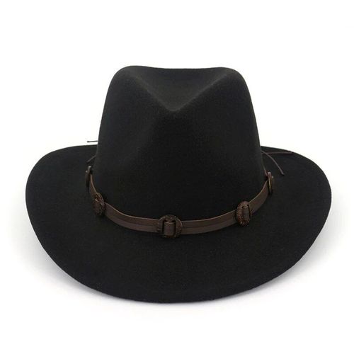 Chapeaux De Cowboy Occidental Fedora,Nouvelle Mode,Avec Décor De Ceinture Fait À La Main,Pour Hommes Et Femmes,Chapeau Trilby Pour Carnaval Jazz