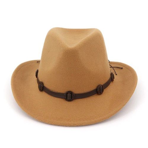 Chapeaux De Cowboy Occidental Fedora,Nouvelle Mode,Avec Décor De Ceinture Fait À La Main,Pour Hommes Et Femmes,Chapeau Trilby Pour Carnaval Jazz