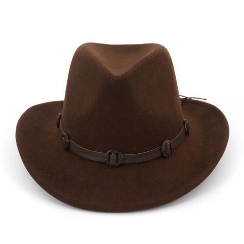 Chapeaux De Cowboy Occidental Fedora,Nouvelle Mode,Avec Décor De Ceinture Fait À La Main,Pour Hommes Et Femmes,Chapeau Trilby Pour Carnaval Jazz