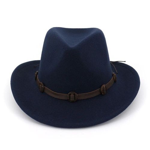 Chapeaux De Cowboy Occidental Fedora,Nouvelle Mode,Avec Décor De Ceinture Fait À La Main,Pour Hommes Et Femmes,Chapeau Trilby Pour Carnaval Jazz