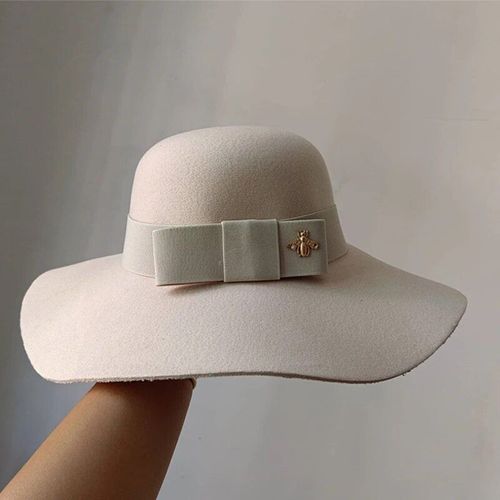 Chapeau Fedora Élégant Avec N?ud Pour Femme,Chapeaux En Feutre À Bord Flottant,Occasion Formelle,Fête De Mariage,Mode Pour Femme,2023