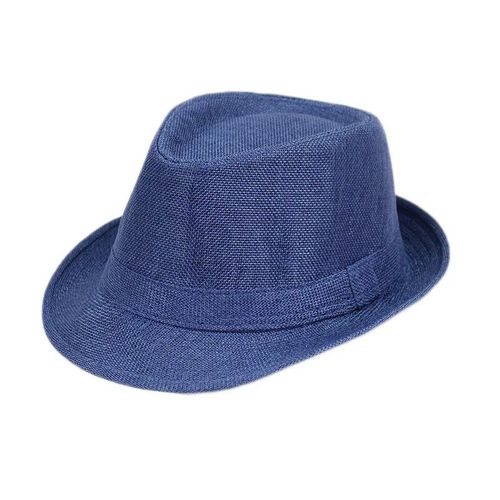 Chapeau Noir En Lin Pour Hommes,Chapeau De Papa À Large Bord,Casquette D'église De Jazz,Vintage Panama Décontracté Voyage,Protection Solaire R1