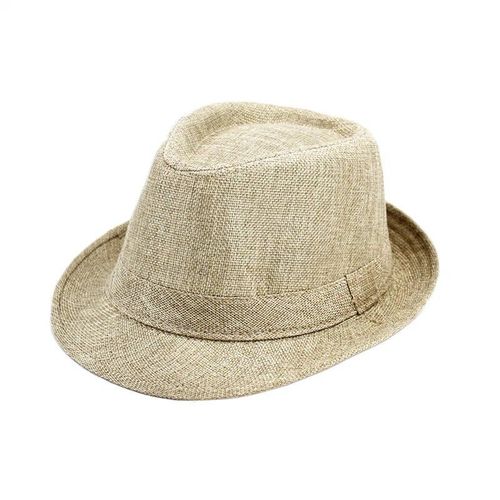 Chapeau Noir En Lin Pour Hommes,Chapeau De Papa À Large Bord,Casquette D'église De Jazz,Vintage Panama Décontracté Voyage,Protection Solaire R1