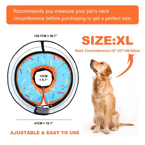 Collier De Protection Pour Animaux De Compagnie,Cônes Gonflables Anti-Morsure,Collier De Récupération Réglable Pour Grands Chiens,Collier De Cou Après La Propor - Type Xl