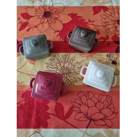 Lot De 4 Mini Cocottes En Grès Émaillé