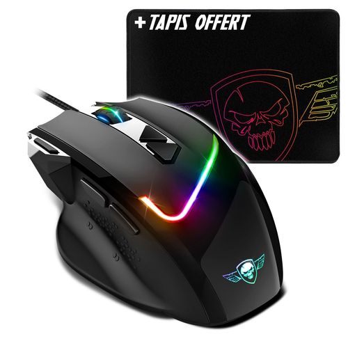 Souris Spirit of gamer PRO-M3 RGB 7200dpi + Tapis de souris